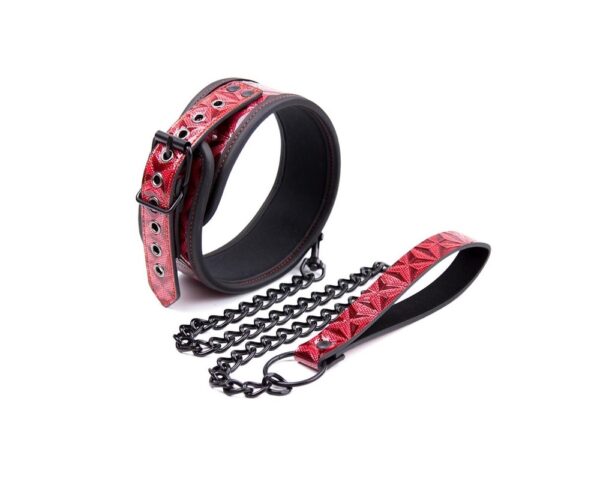 adjustable-collar-with-leash-diamond-vegan-leather-1